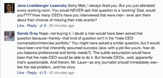 Illustration for article titled Matt Lauer: I'd Have Asked A Man If He Can Be A Dad And A CEO, Okay?